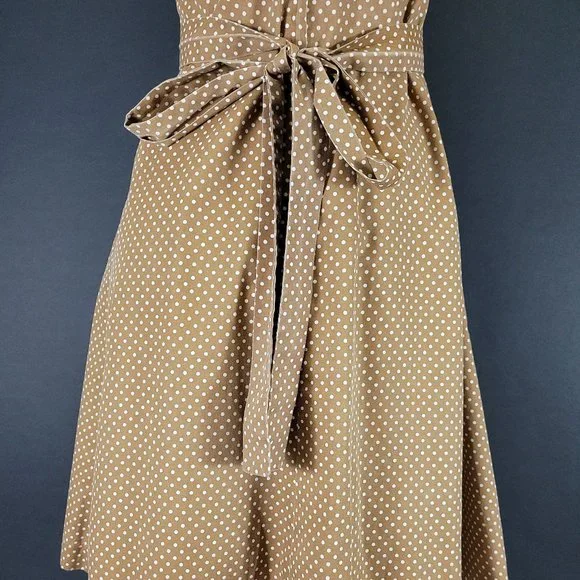 ❗️SOLD❗️70s Polka Dot Floral Patchwork Pinafore Dress - Picture 14 of 15